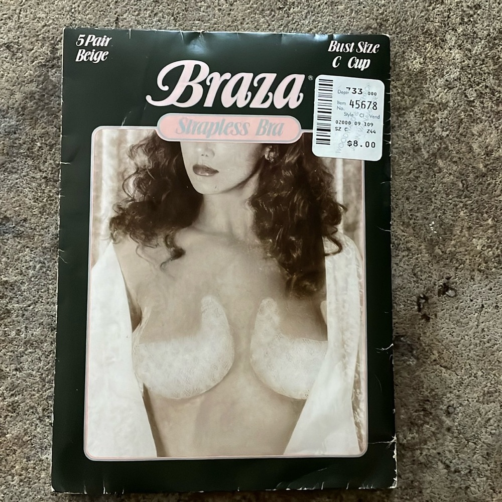 Braza Strapless Bra C Cup NWT 5 pair vintage